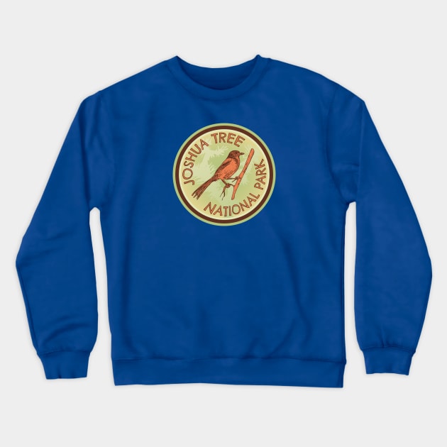 Joshua Tree Western Scrub Jay Logo Crewneck Sweatshirt by Spatium Natura